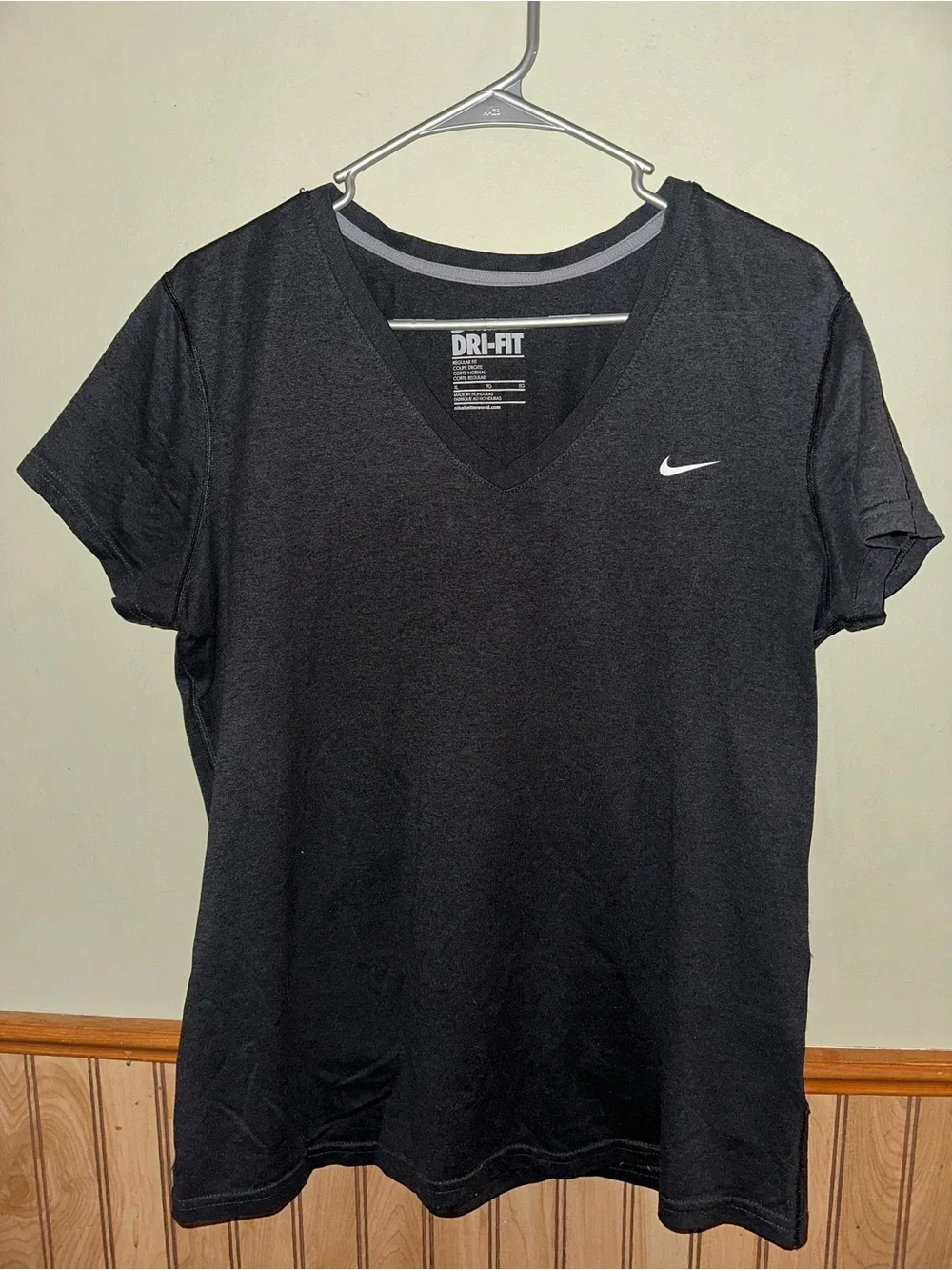 Nike Black Dri-FIT V-Neck Short Sleeve Tee